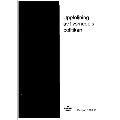 Omslags bild fr Uppfljning av livsmedelspolitiken